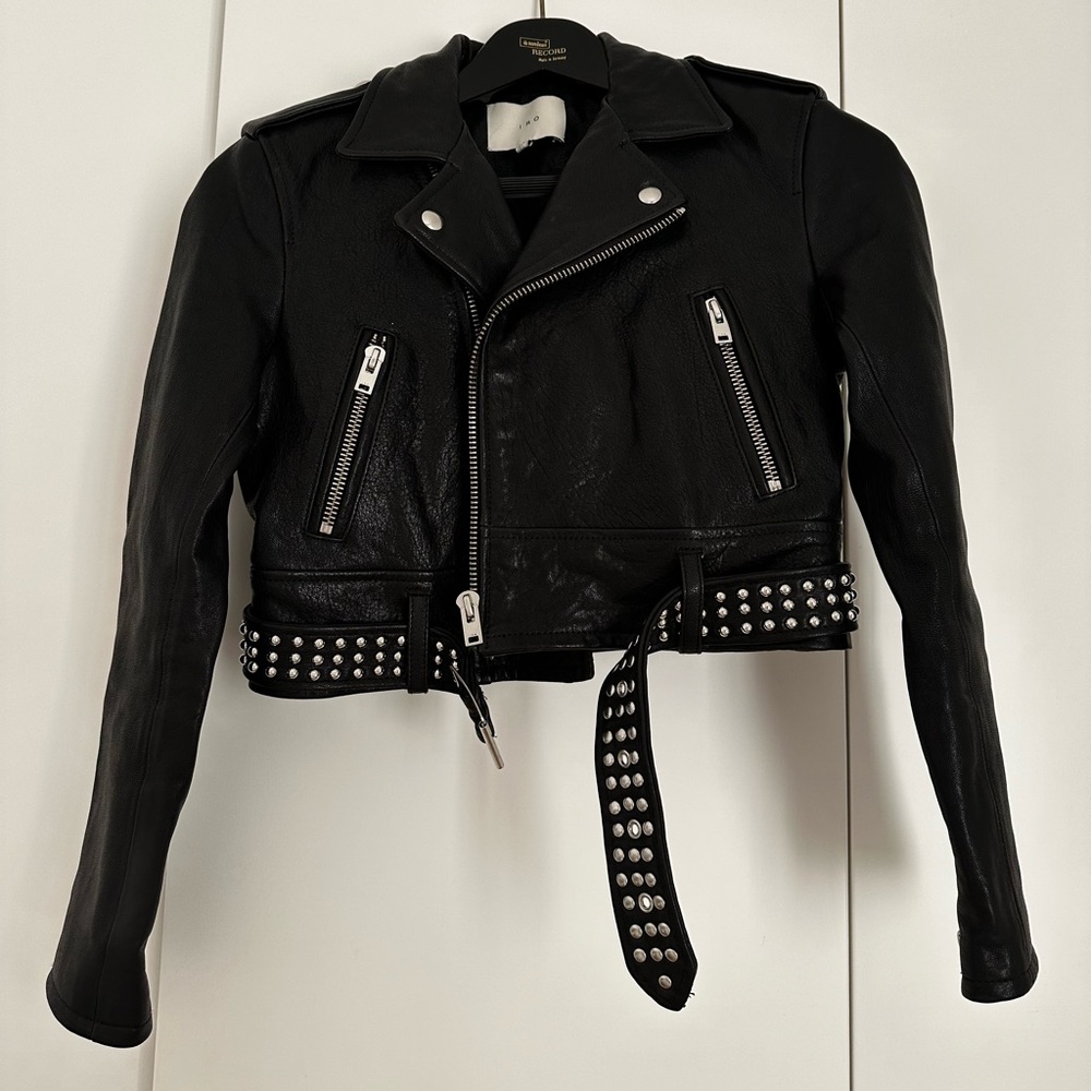 IRO leather jacket with stud detail